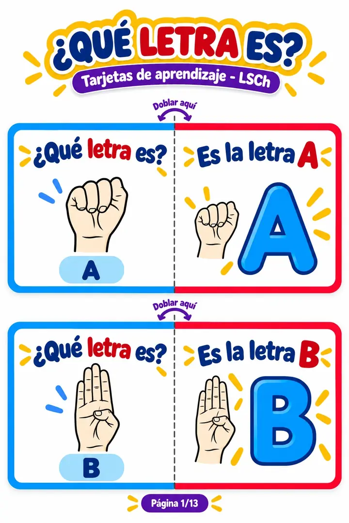 ¿Qué letra es? LSCh — letras A y B